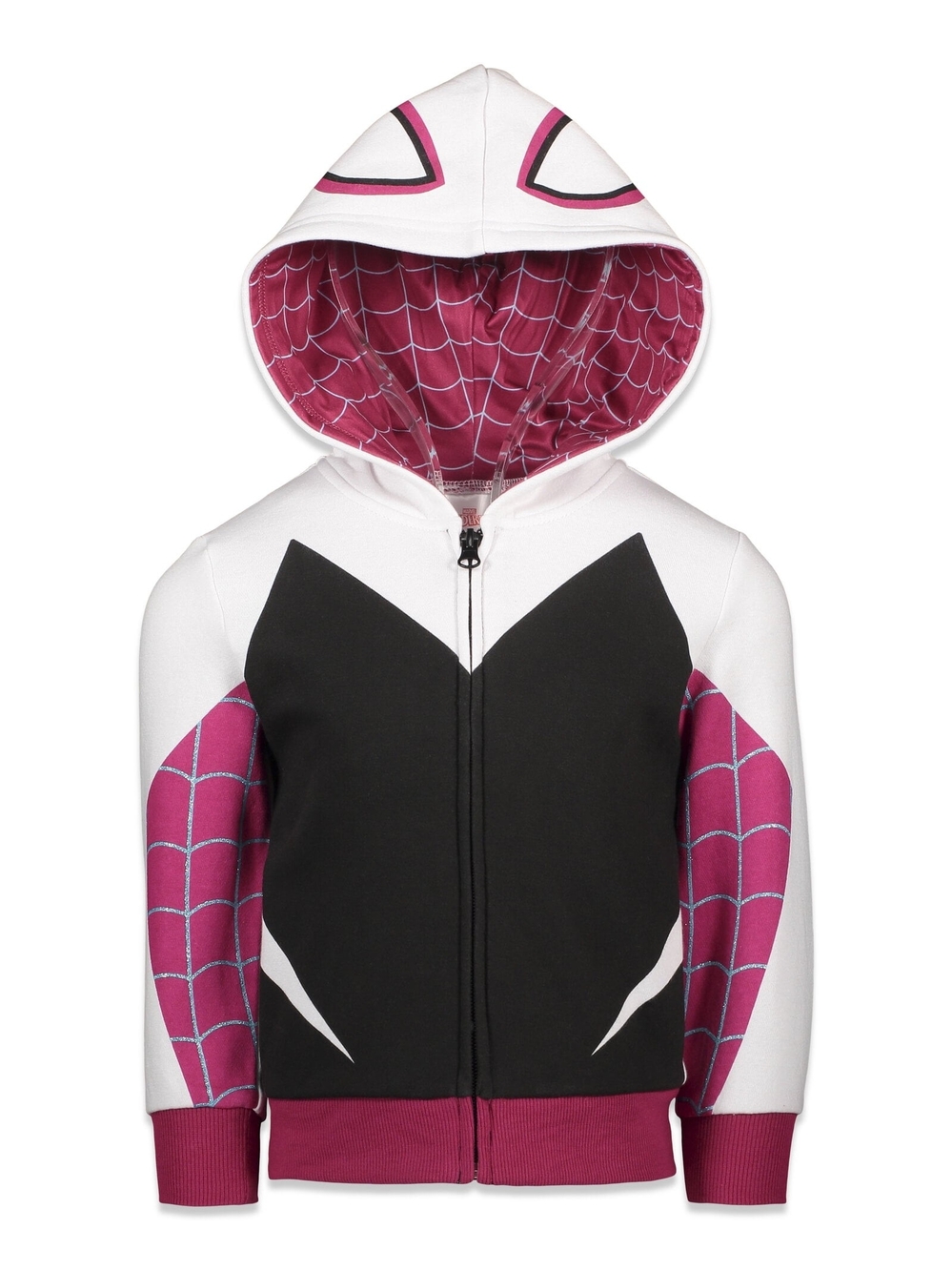 Marvel Spider-Verse Fleece Zip-Up Hoodie Gwen Pink
